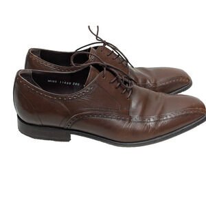 Florsheim Vigo Classic Shoes Mens 10.5 D Oxford Buffalo Leather Bicycle Toe